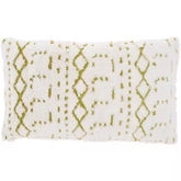 Nourison Lifestyle -AA019-LIME- Cotton shell with polyester fill. Zipper closure. 12X20 - LIME